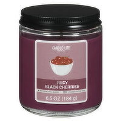Candle-Lite - Screw Top Jar Juicy Black Cherries Candle, 184 Gram