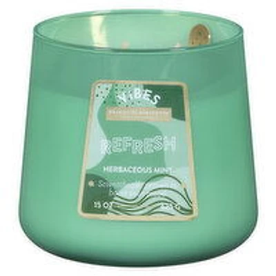 Candle Lite - Essential Elements Vibes Refresh 2 Wick Candle in a Fruity Floral mix 15oz, 1 Each