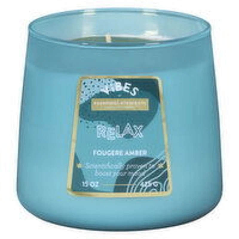 Candle Lite - Essential Elements Vibes Relax 2 Wick Candle with a Fruity Floral scent 15oz, 1 Each