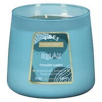Candle Lite - Essential Elements Vibes Relax 2 Wick Candle with a Fruity Floral scent 15oz, 1 Each
