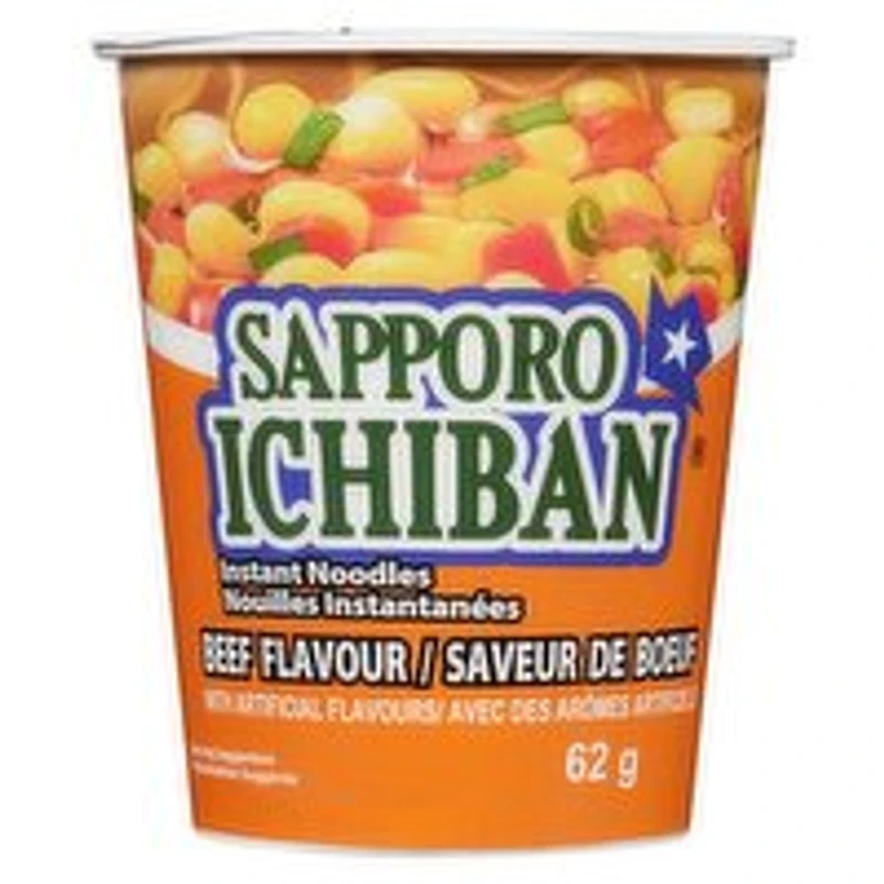 SAPPORO Ichiban - Instant Noodles Cup, Beef, 62 Gram