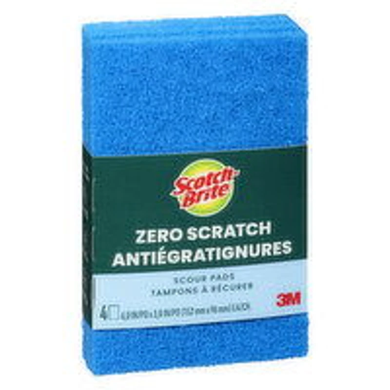 Scotch-Brite - Zero Scratch Scour Pads, 4 Each