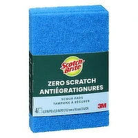 Scotch-Brite - Zero Scratch Scour Pads, 4 Each