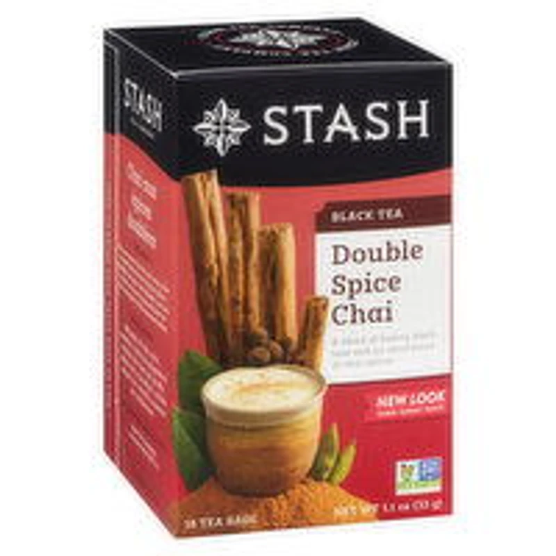 Stash - Black Tea Double Spice Chai, 18 Each