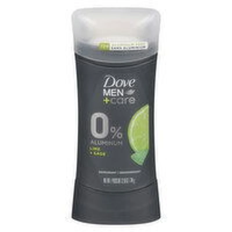 Dove - Men+Care Lime + Sage 0% Aluminum 48h Deodorant Stick, 74 Gram