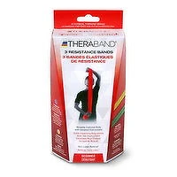 Theraband - Resistance Bands Exercise Tool - Beginner, 3 Each