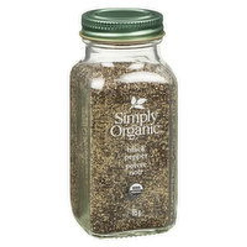 SIMPLY ORGANIC - Medium Black Pepper, 65 Gram