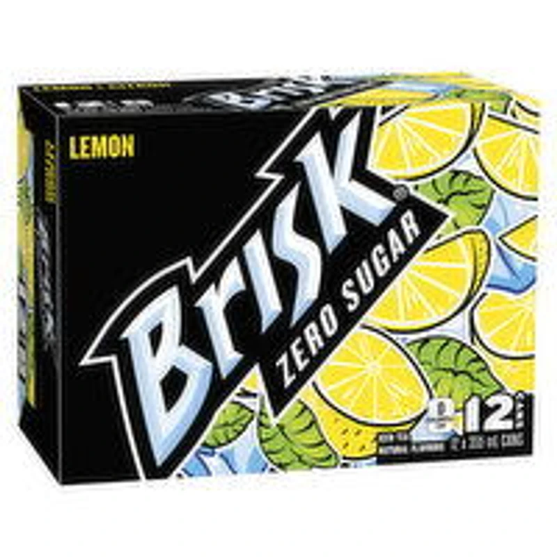 Lipton - Brisk Lemon Iced Tea Zero Sugar, 355mL, 12 Each