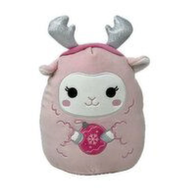 Squishmallows - 8In Holiday Pink Lamb, 1 Each