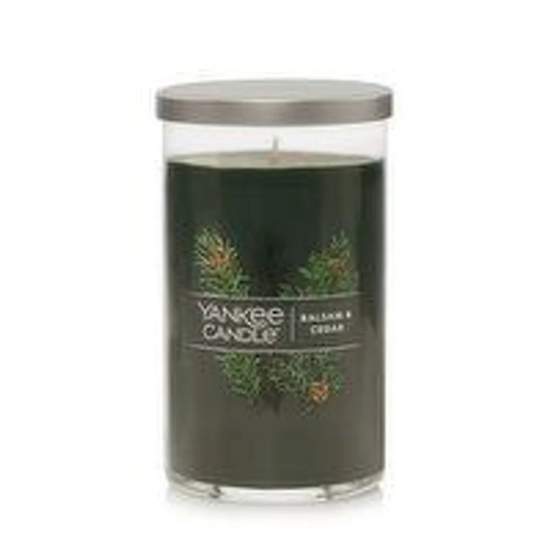 Yankee - Candle Pillar Balsam & Cedar, 14 Ounce
