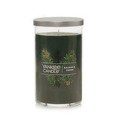 Yankee - Candle Pillar Balsam & Cedar, 14 Ounce