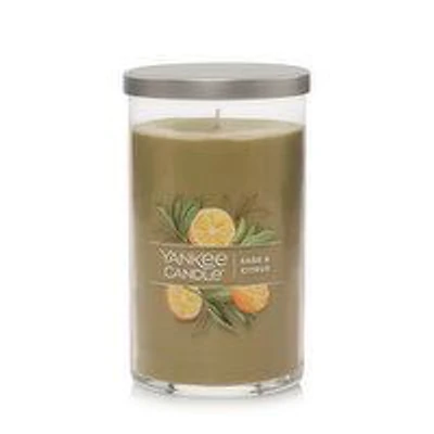 Yankee - Candle Pillar Sage & Citrus, 14 Ounce