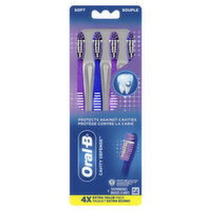 Oral-B - 4pk Cavity Defense Toothbrush, 4 Each
