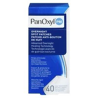 Panoxyl - PM Overnight Spot Patches 40 Clear Hydrocolloid Patches, 40 Each