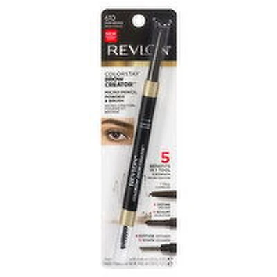 Revlon - ColorStay Brow Creator Eyebrow Pencil & Brush, Dark Brown 610, 1 Each