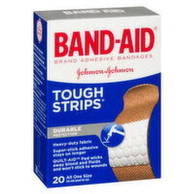 Band-Aid - Tough Strips Bandages Durable Protection, One Size, 20 Each