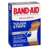 Band-Aid - Tough Strips Bandages Durable Protection, One Size, 20 Each