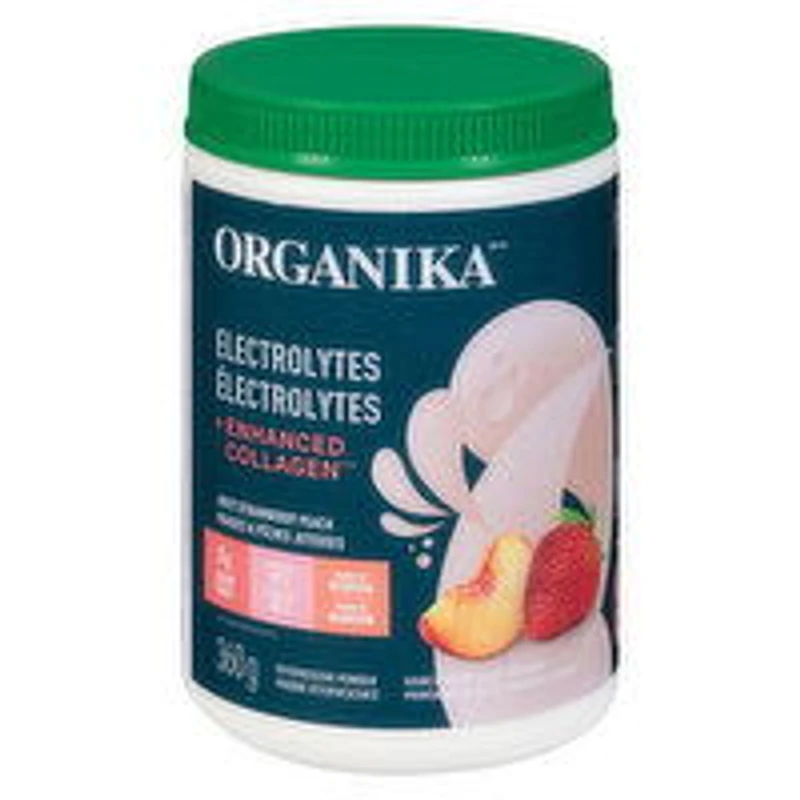 Organika - Electrolytes + Enhanced Collagen Strawberry Peach, 360 Gram