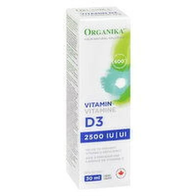 Organika - Vitamin D3 Liquid 2500 IU, 30 Millilitre