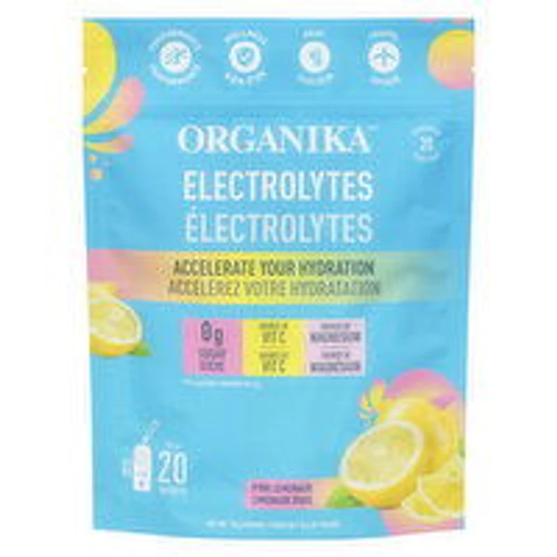 Organika - Electrolytes Powder Sachets, Pink Lemonade, 20 Each