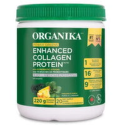 Organika - Enhanced Collagen Protein Power Greens, 220 Gram