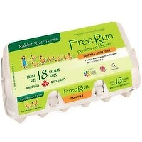 Rabbit River Farms - Free Run Dark Yolk White Eggs, 18 Each