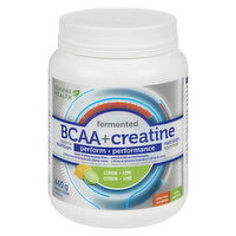 GENUINE HEALTH - BCAA + Creatine Perform Powder, Lemon Lime, 440 Gram