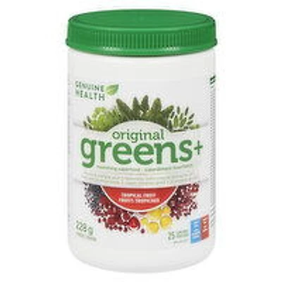 GENUINE HEALTH - Original Greens+ Superfood Powder, Tropical Fruit, 228 Gram