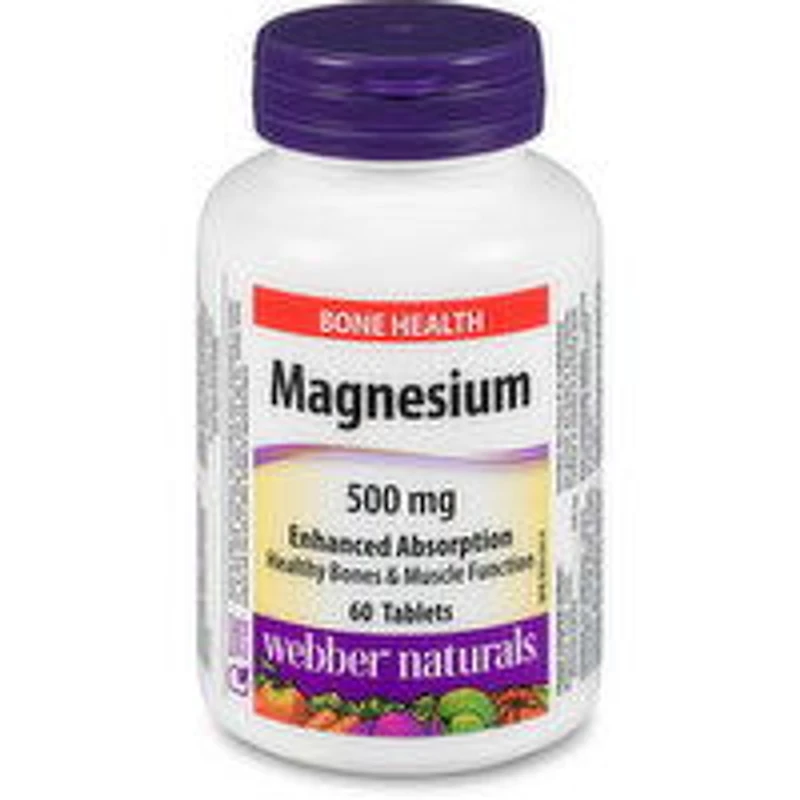 Webber Naturals - MagnesiumVitamin 500mg, 60 Each