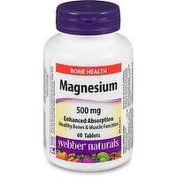 Webber Naturals - MagnesiumVitamin 500mg, 60 Each
