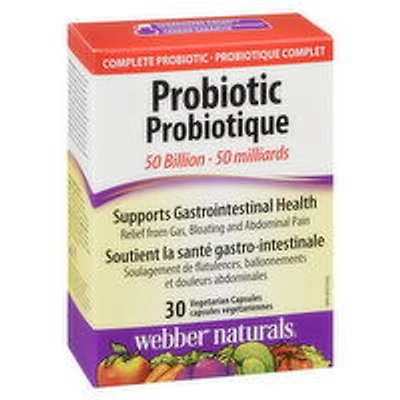 Webber Naturals - Probiotic Vitamin 50 Billion, 30 Each
