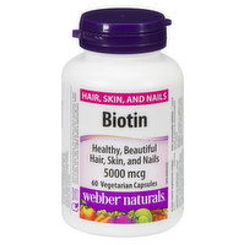 Webber Naturals - Biotin 5000 mcg, 60 Each