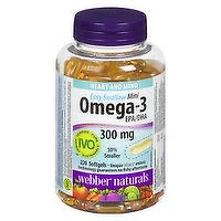 Webber Naturals - Easy Swallow Mini Omega-3 300mg, 220 Each
