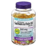 Webber Naturals - Webber Wild Salmon & Fish Oil 300mg, 220 Each
