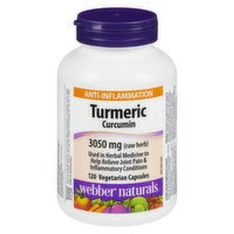 Webber Naturals - Turmeric Curcumin 600mg, 120 Each