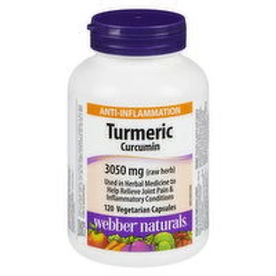 Webber Naturals - Turmeric Curcumin 600mg, 120 Each