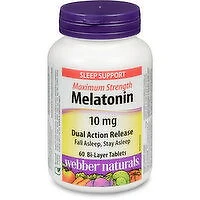 Webber Naturals - Melatonin Max Strentgh - DA Release 10mg, 60 Each