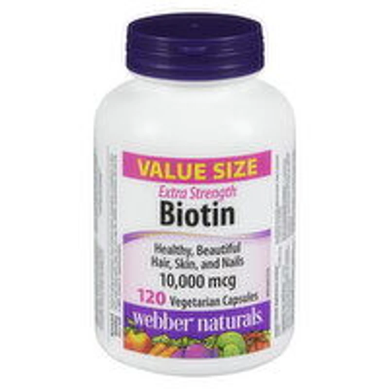 Webber Naturals - Biotin 10,000mcg Value Size, 120 Each