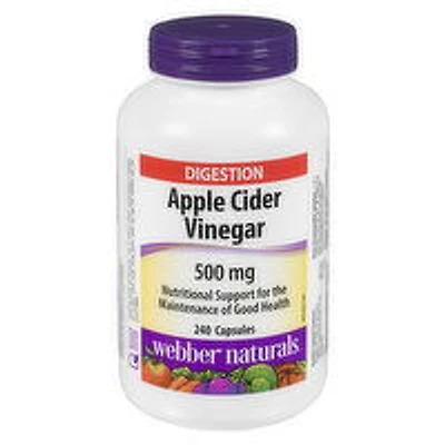 Webber Naturals - Apple Cider Vinegar 500mg, 240 Each