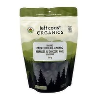 left coast - Organic Chocolate Almonds, 300 Gram