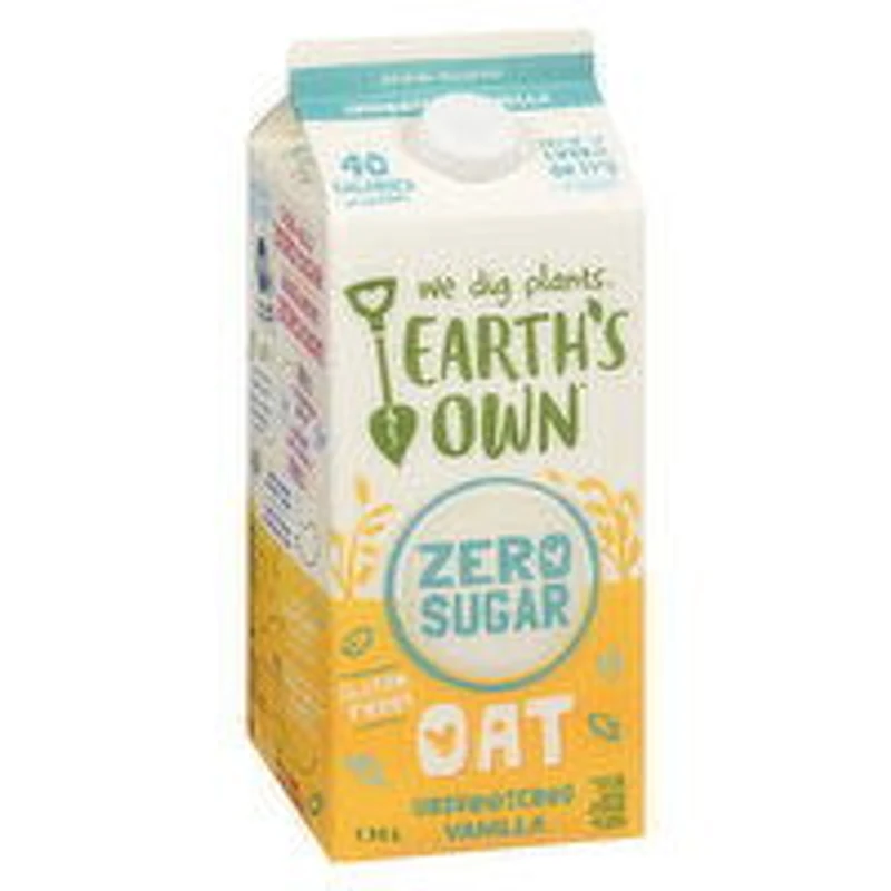 Earth's Own - Gluten Free Unsweetened Vanilla Oat Milk., 1.75 Litre
