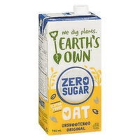 Earth's Own - Zero Sugar Unsweetened Original Oat Milk, 946 Millilitre