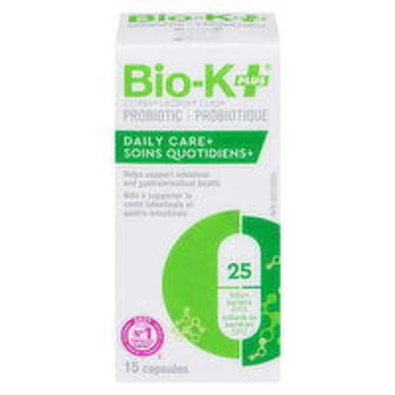 BIO-K+ - Probiotic 25 Billion Bacteria, Daily Care+ Capsules
