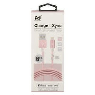Pdi - Lightning Connector to USB Cable, Pink, 1 Each