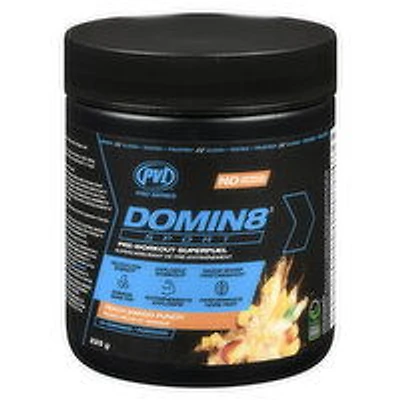 PVL Domin8 - Sport Pre-Workout Superfuel Peach Mango Punch, 225 Gram