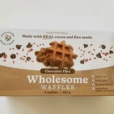 Wholesome Heart Foods - Chocolate Flax Waffles, 300 Gram