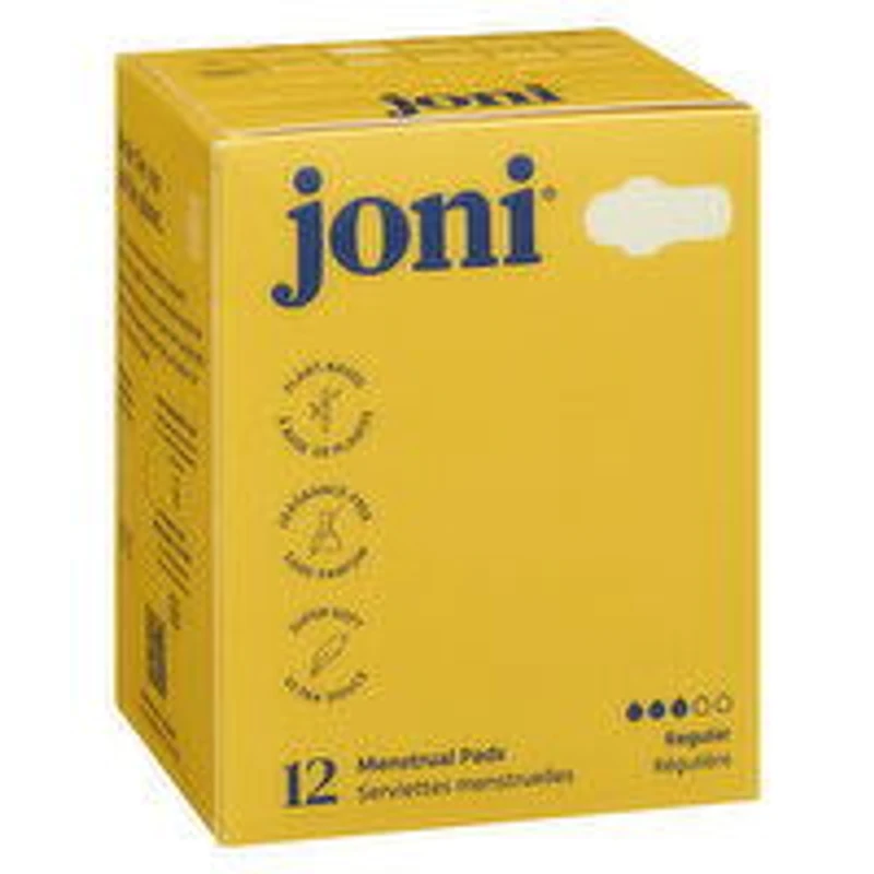 Joni - Organic Bamboo Regular Pads, 12 Each