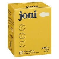 Joni - Organic Bamboo Regular Pads, 12 Each