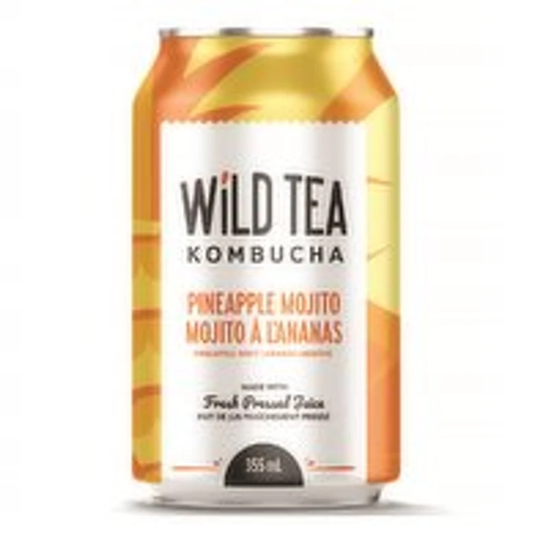 Wild Tea Kombucha - Pineapple Mojito Kombucha, 355 Millilitre