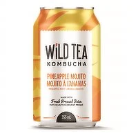 Wild Tea Kombucha - Pineapple Mojito Kombucha, 355 Millilitre